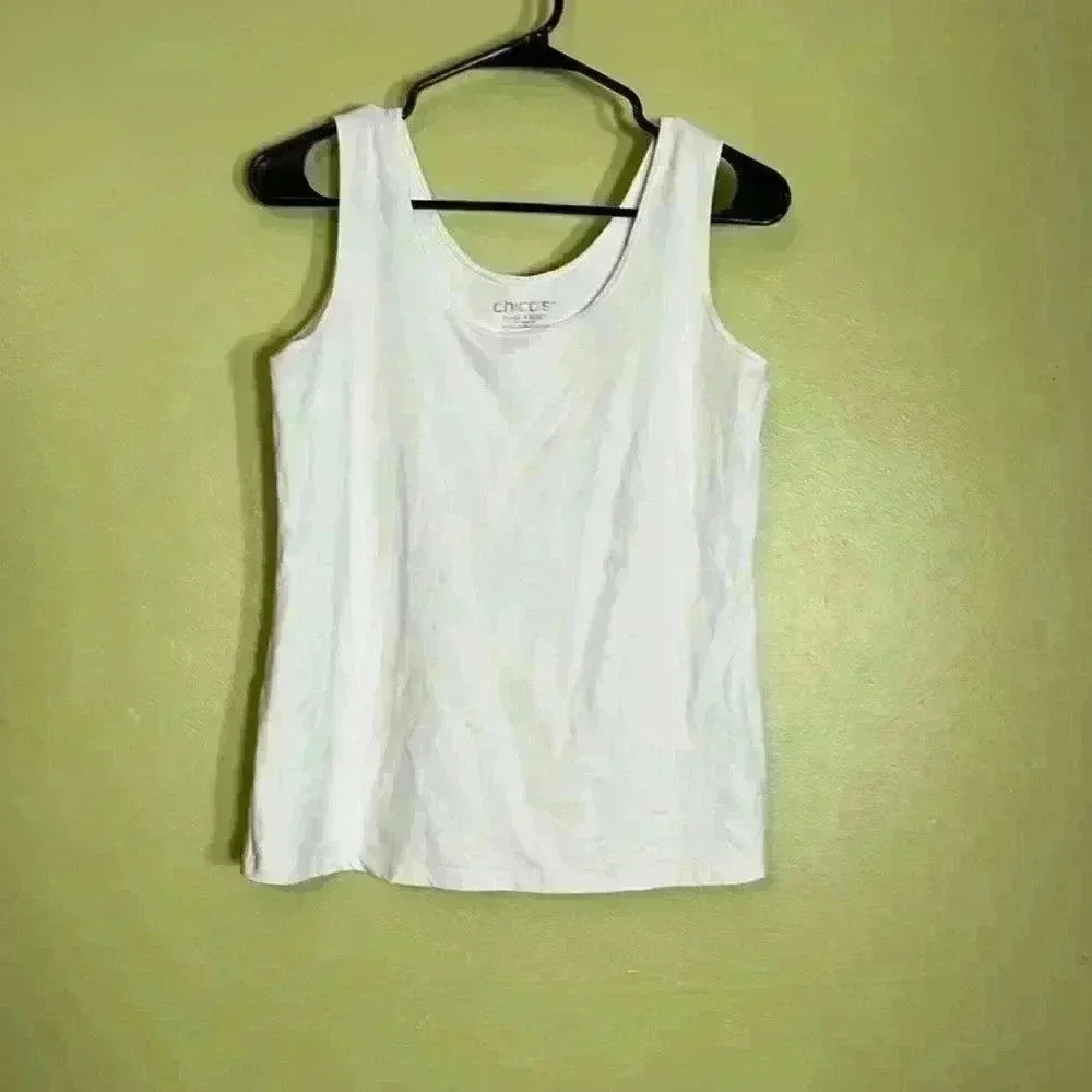 Chicos woman tan top: